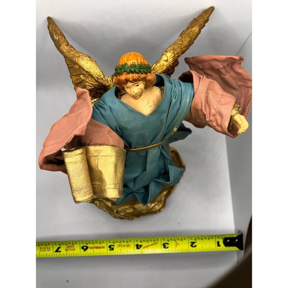 Scroll Tree Topper Figurine Stiff fabric or Paper Mache - Picture 8 of 8